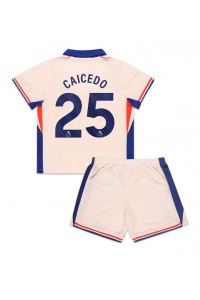 Chelsea Moises Caicedo #25 Babytruitje Uit tenue Kind 2024-25 Korte Mouw (+ Korte broeken)